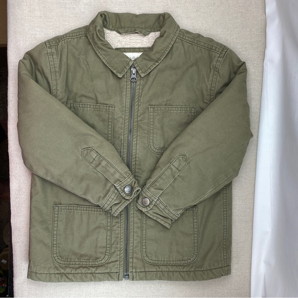 Hanna Andersson Sherpa lined Utility Jacket size 110cm/5 US - Picture 6 of 15